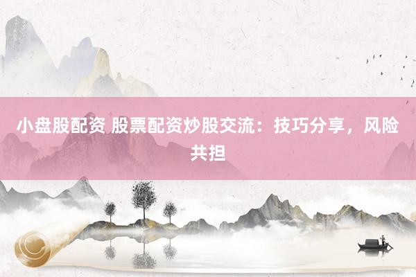 小盘股配资 股票配资炒股交流：技巧分享，风险共担