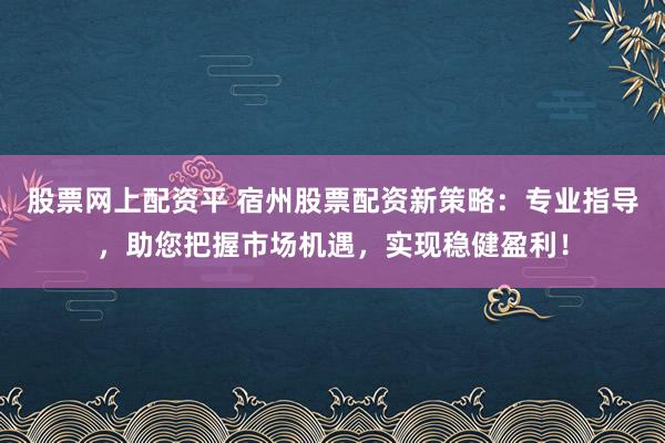 股票网上配资平 宿州股票配资新策略：专业指导，助您把握市场机遇，实现稳健盈利！