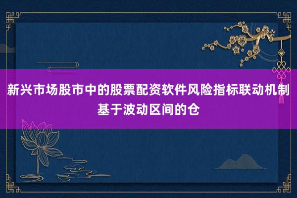 新兴市场股市中的股票配资软件风险指标联动机制基于波动区间的仓