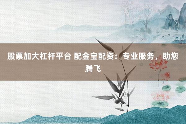 股票加大杠杆平台 配金宝配资：专业服务，助您腾飞
