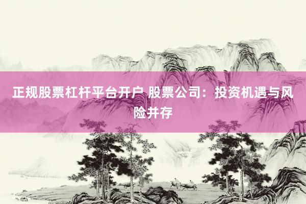 正规股票杠杆平台开户 股票公司：投资机遇与风险并存